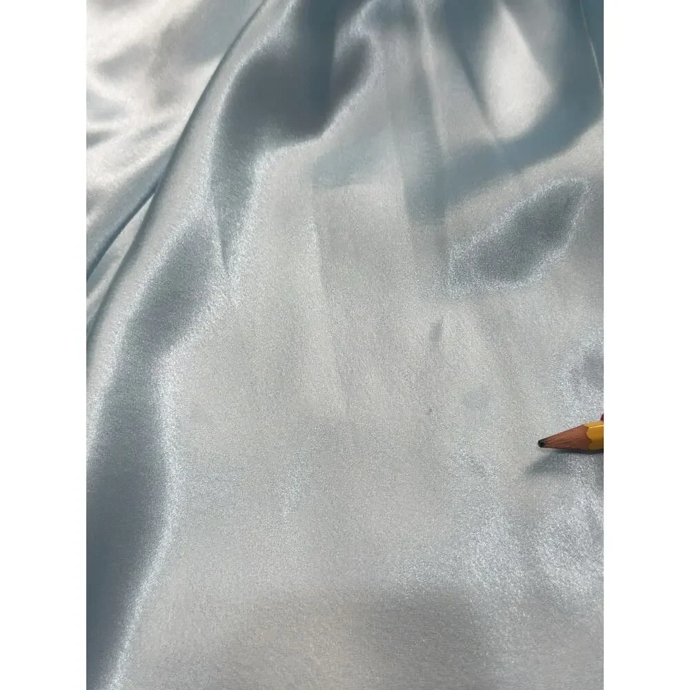 Y2K Secret Treasures Women’s Satin Slip Dress Nightgown Blue L Spaghetti Straps - Picture 6 of 13